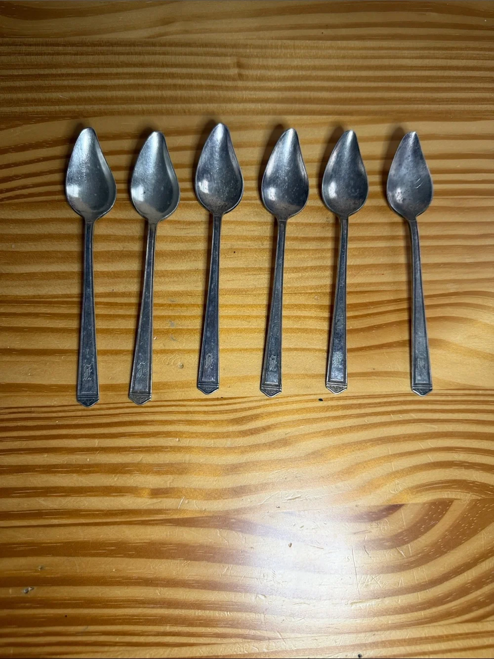 Vintage 1847 Rogers Bros Silverplate Grapefruit Spoons - Set of 6